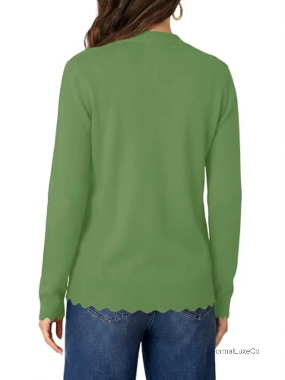 Lightweight V-Neck Ribbed Cardigan for Women Long Sleeve Button Down